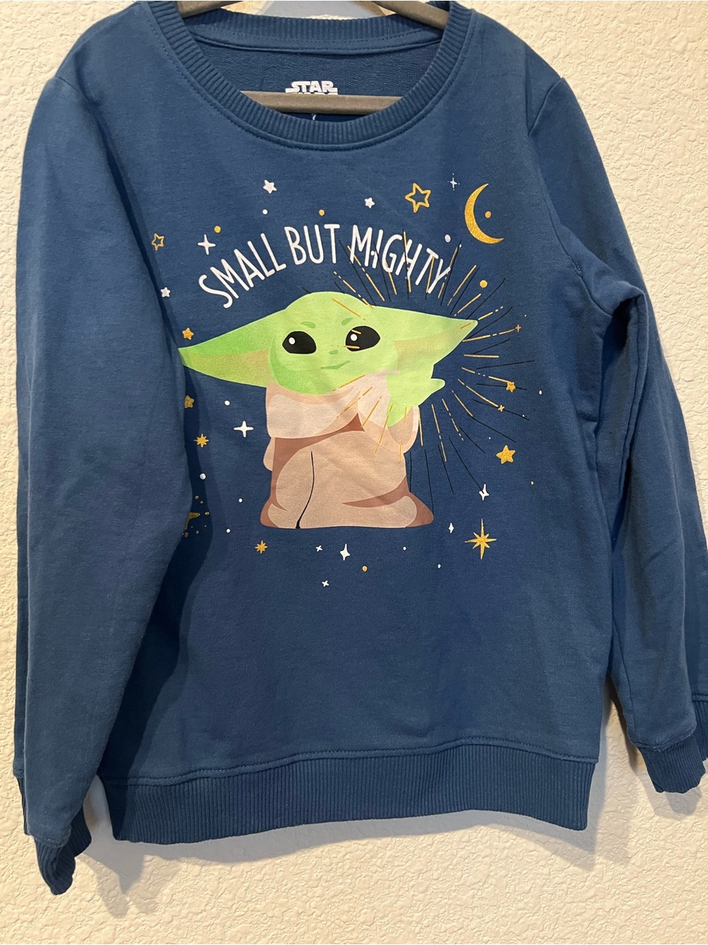 Star Wars Blue Sweatshirt with Grogu 'Small But Mighty'